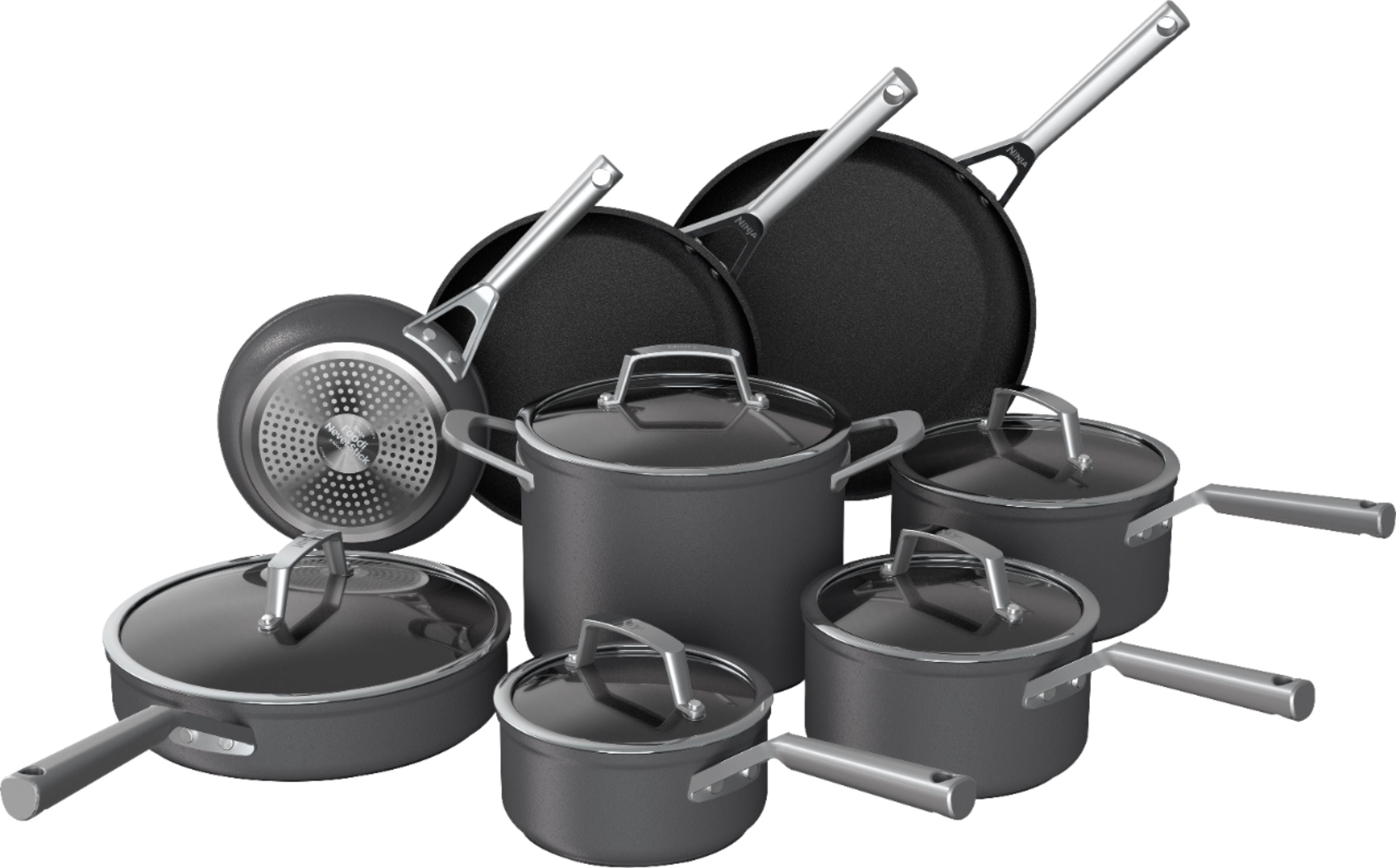 Ninja C39600 Foodi NeverStick Premium Hard-Anodized 13-Piece Cookware Set