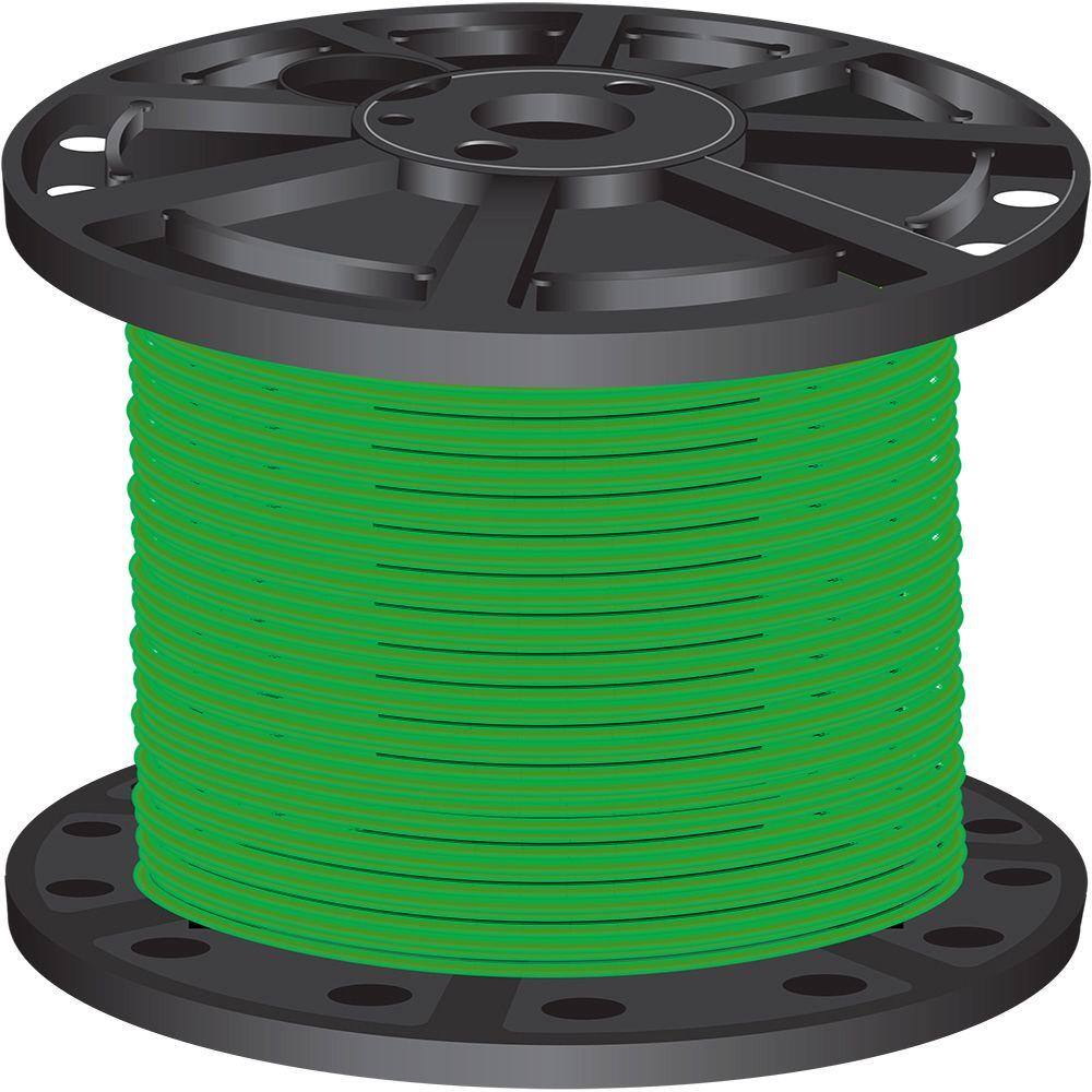 Southwire 2500 ft. 10 Green Stranded CU XHHW Wire 37116101