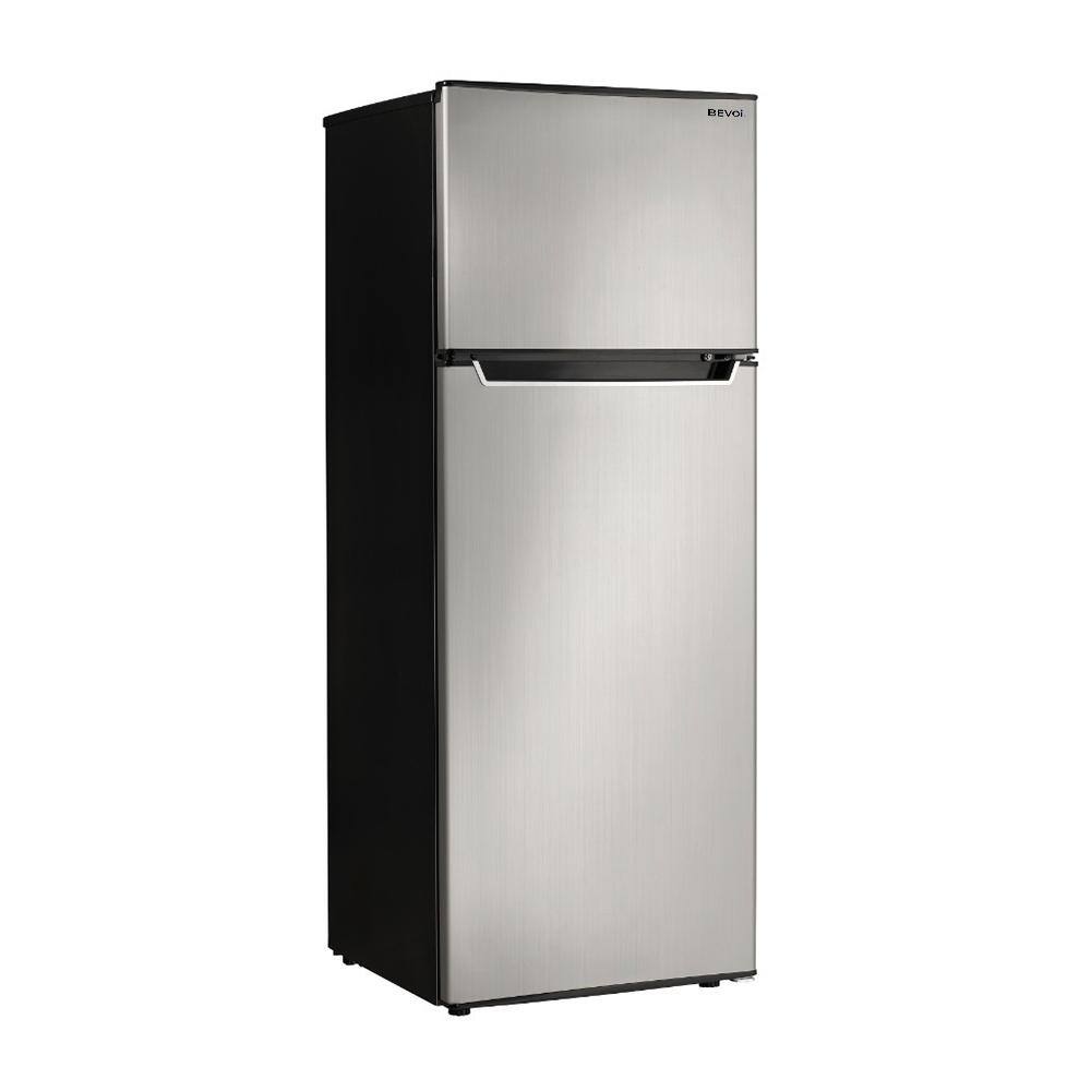 Bevoi 7.1 cu. ft. Freestanding Standard Top Freezer Refrigerator in Stainless Steel BVIREF7SS