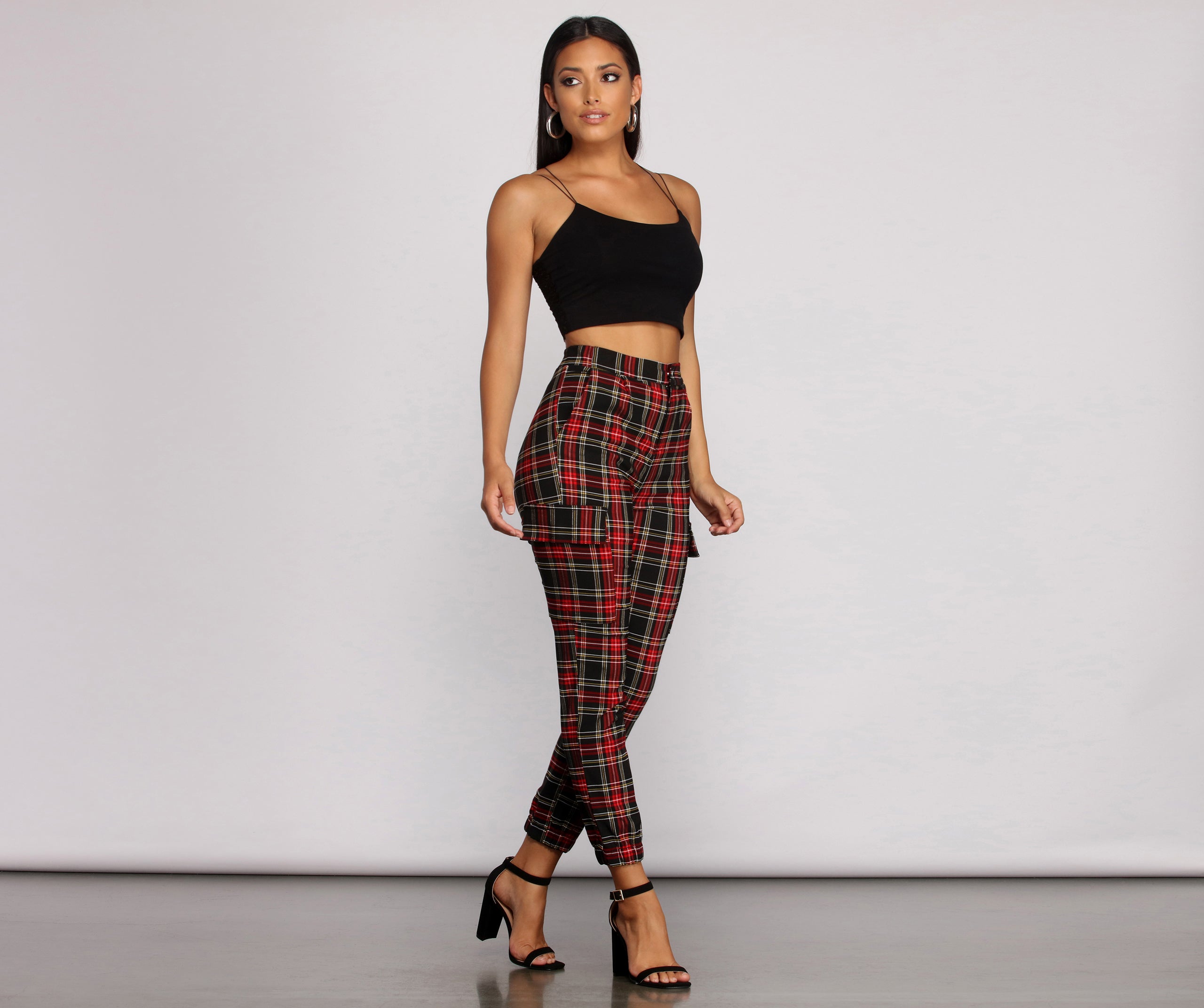 Perfectly Plaid High Waist Joggers