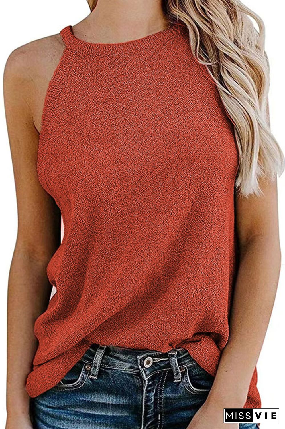 Plain Knit Tank Top