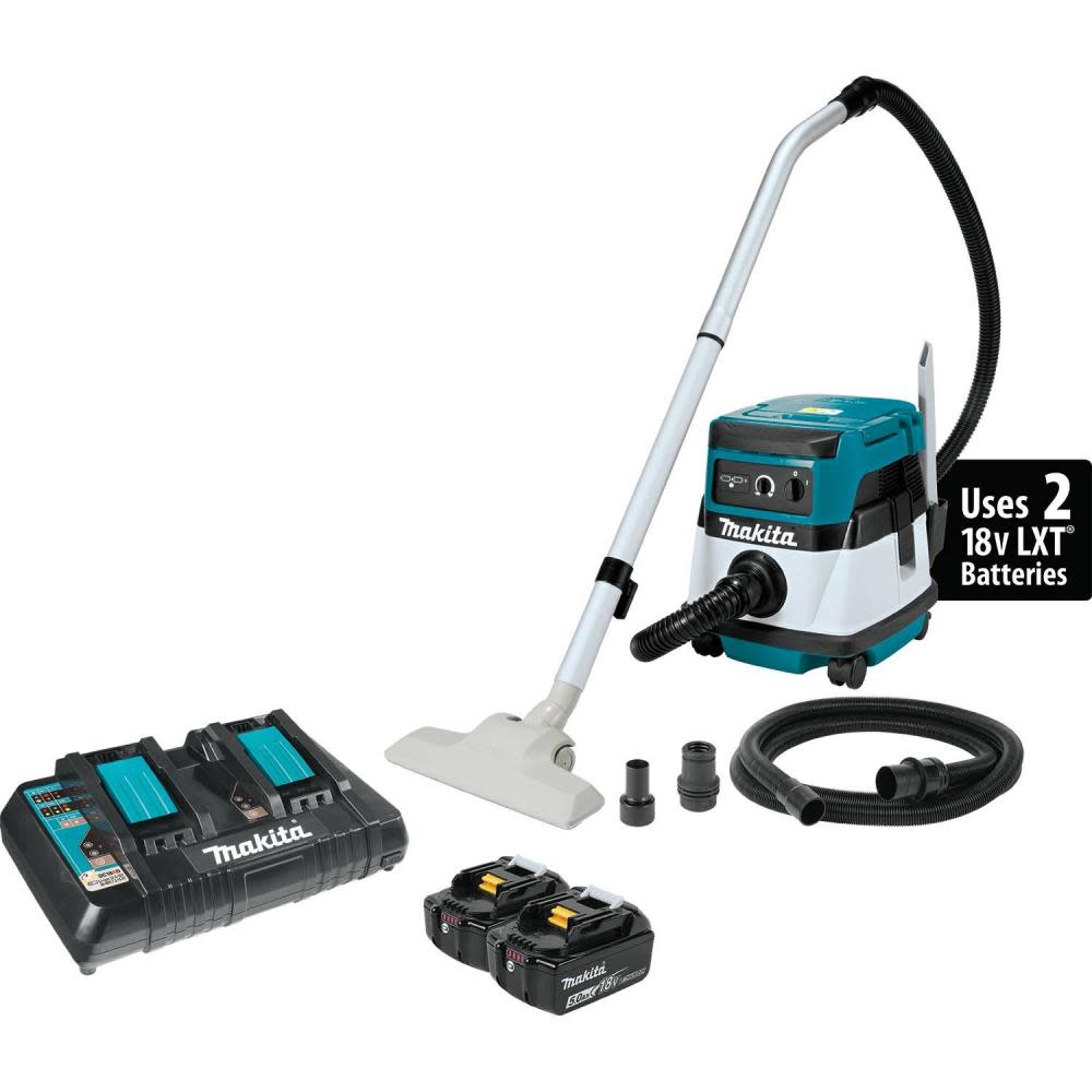 Makita 18V X2 LXT 36V /Corded 2.1 Gallon HEPA Dry Dust Extractor/Vacuum Kit XCV04PT from Makita