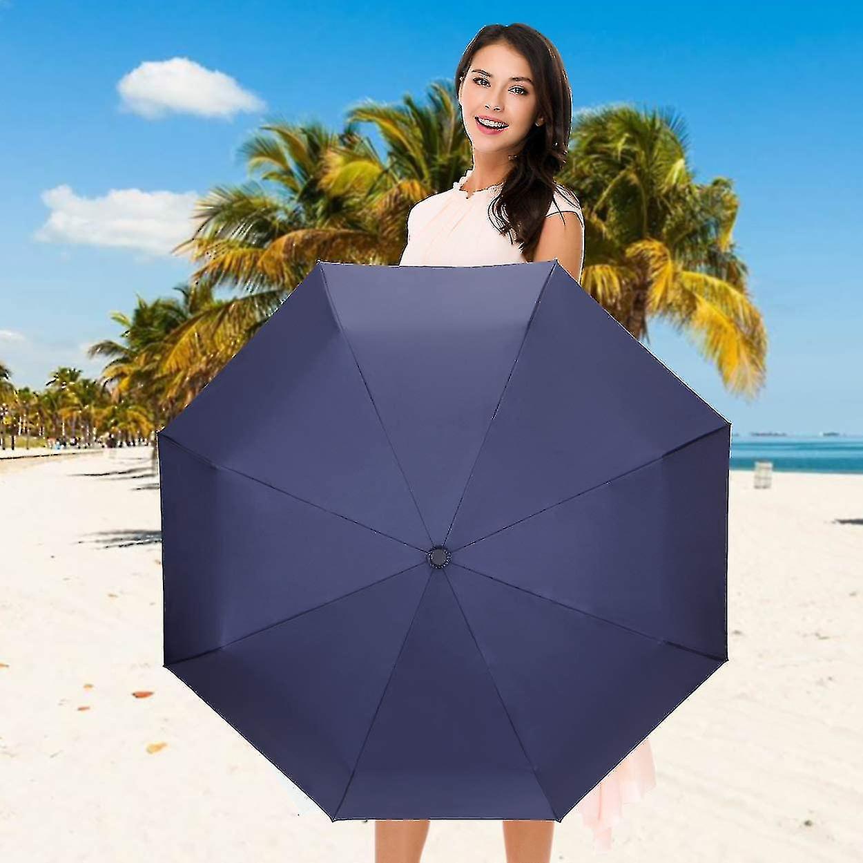 Liangnv Uv Sun Umbrella Compact Folding Travel Umbrella Auto Open And Close For Windproof， Rainproof