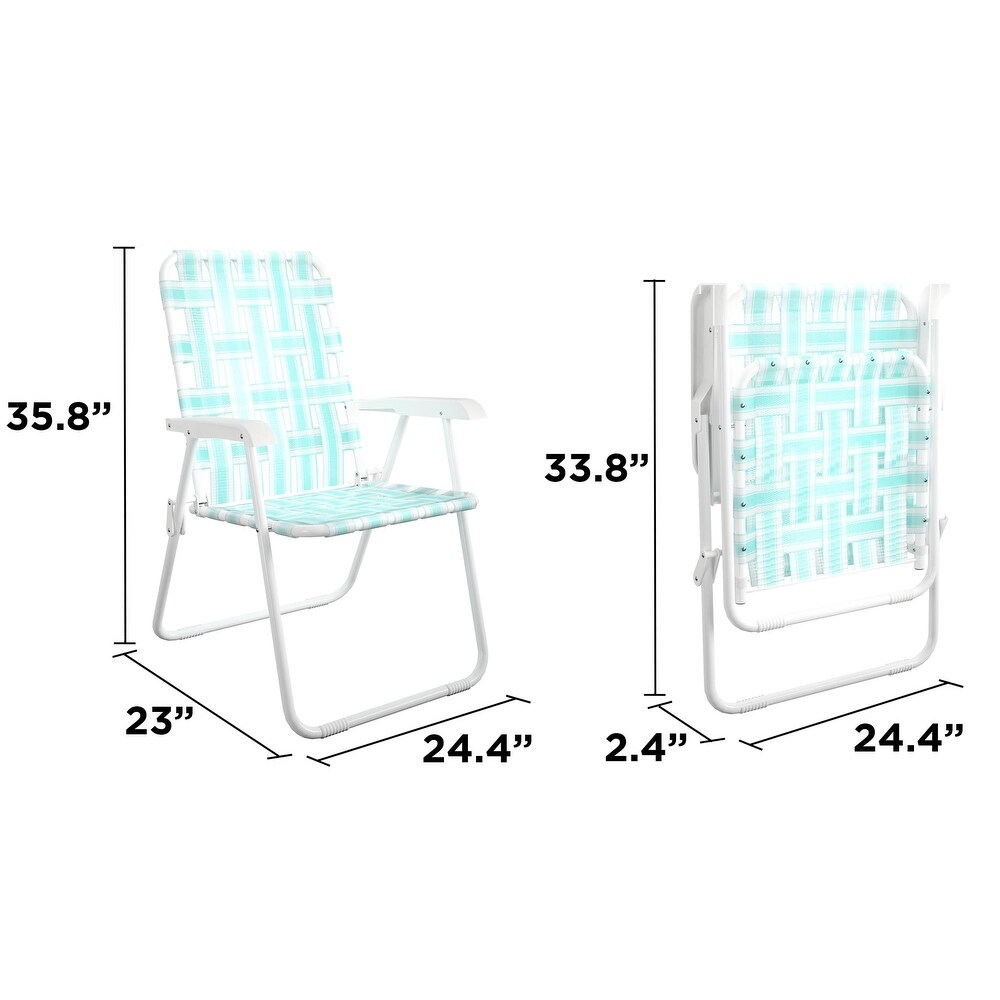 The Novogratz Poolside Gossip Collection Priscilla Folding Chair (2 Pack)