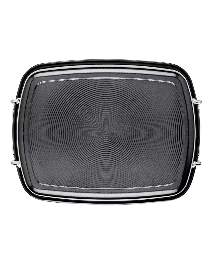 Circulon Carbon Steel 2 Pc. Ultra-lasting 17 x 13 Nonstick Roasting Pan with Easy Serve Rack