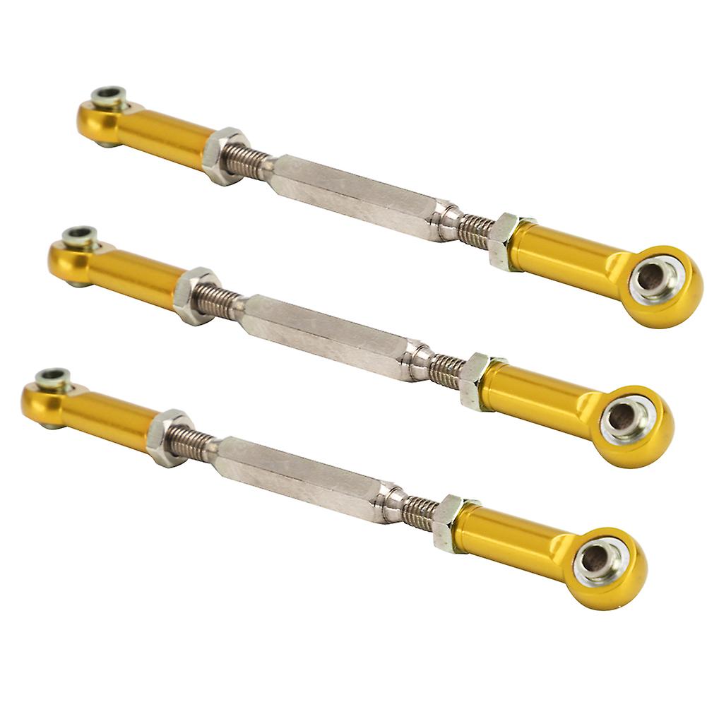 6pcs 88mm Aluminum Alloy Adjustable Push Rodsturnbuckle Rod Linkage Accessories For Rc Car Modelsgolden