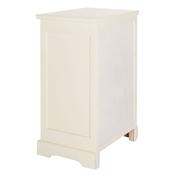 SAFAVIEH Griffin White Storage Side Table - 17.7