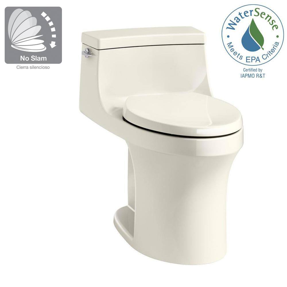 KOHLER San Souci 1-Piece 1.28 GPF Single Flush Elongated Toilet in Biscuit K-5172-96