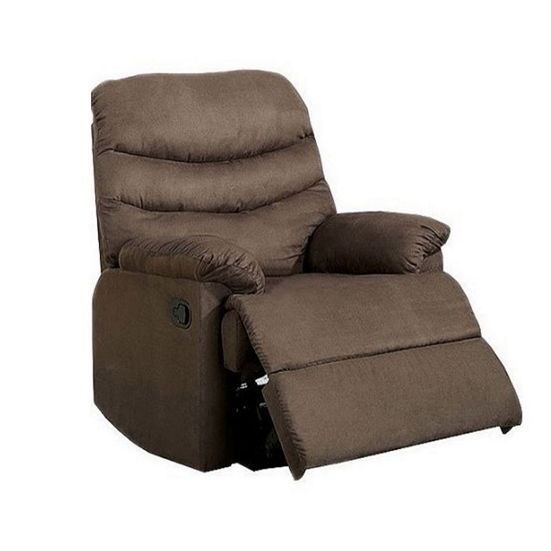 Plesant Valley Transitional Recliner Chair With Microfiber， Brown