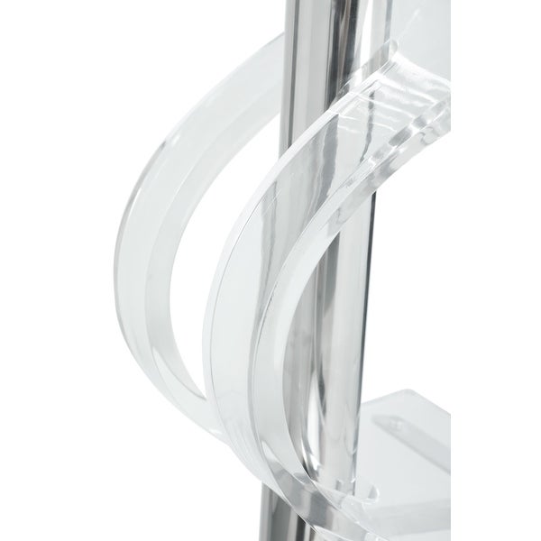 Somette Contemporary Pneumatic-Adjustable Stool with Acrylic Seat