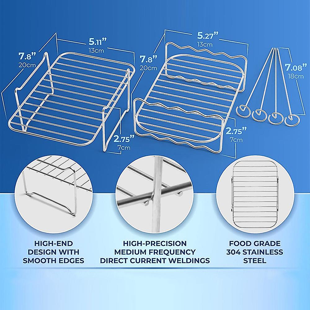 Cake Baking Barrel， Pizza Pan， Cupcake Pan， Skewer Rack and Skewers， Toast Rack， Food Tongs，100 Pcs Air Fryer Liners