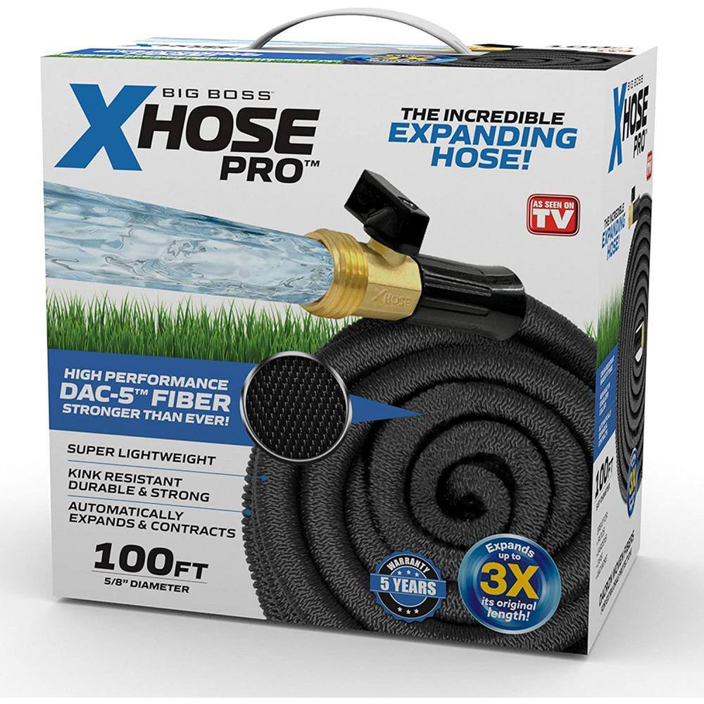 Xhose 58 in. Dia x 100 ft. Pro Dac-5 High Performance Lightweight Expandable Garden Hose 1258