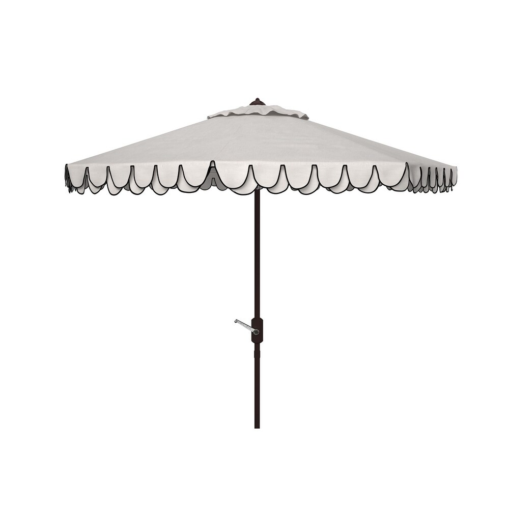 SAFAVIEH Outdoor Living Elegant Valance 11Ft Round Umbrella