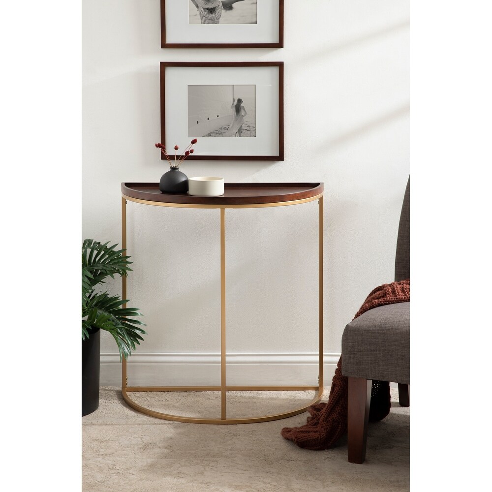 Kate and Laurel Dorrah Half Circle Console Table