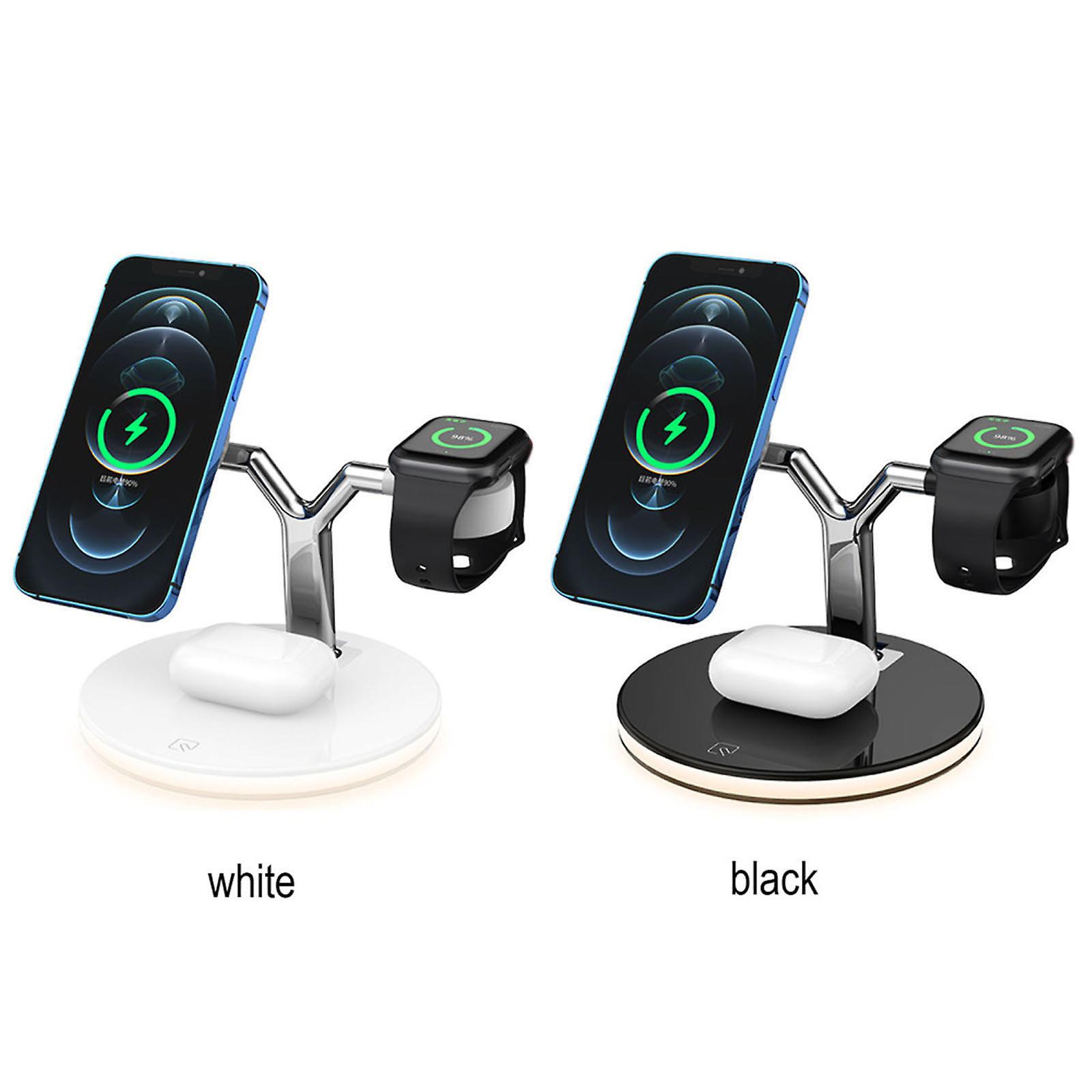 3 In 1 Wireless Charger Wireless Fast Charging Stand Quick Charger Base With Night Light Qi Standard Replacement For Iwatch s Pro Iphone 12/12pr