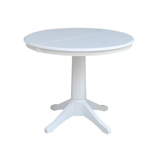 International Concepts White Oval Olivia Pedestal Dining Table K08-36RXT-27B