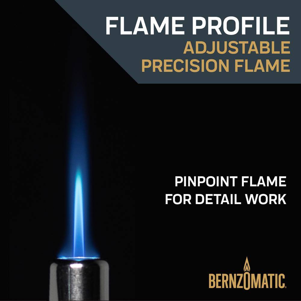 Bernzomatic FirePoint Creator Torch for Map-Pro and Propane Fuel with 41 in. Flexible Extended Hose and Fuel Cylinder Stand BZ8360T