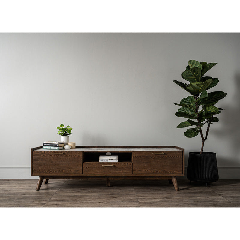 BREDA Entertainment TV Unit 180cm - Walnut