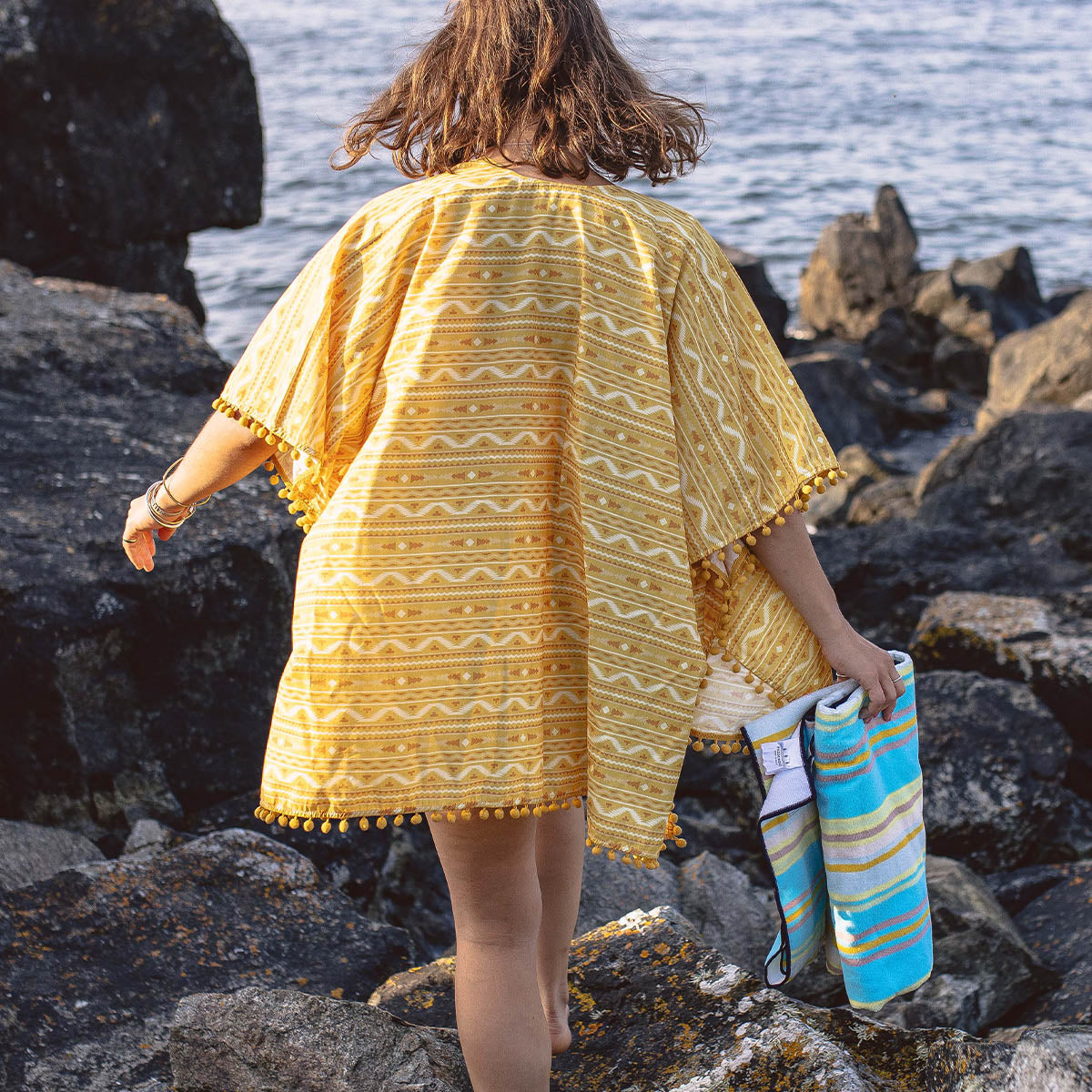 Brook Shawl - Ochre Yellow Sol