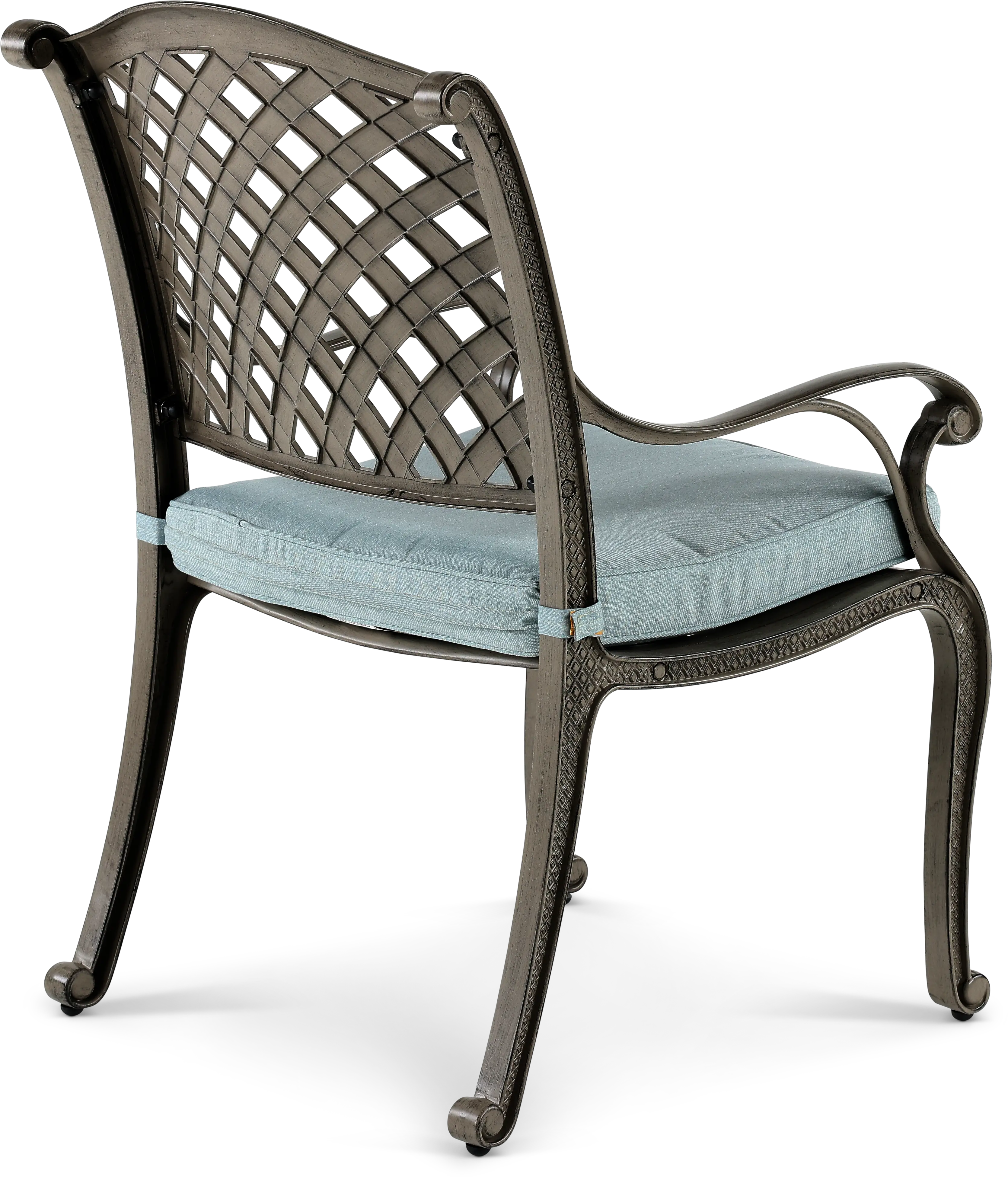 Macan Gray Metal Patio Dining Chair