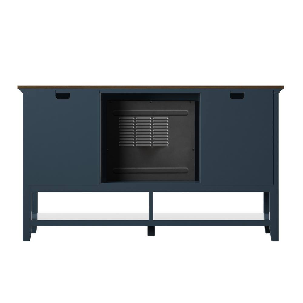 Twin Star Home 54 in. Freestanding Electric Fireplace TV Stand in Fontana Blue 18MM6762-TPP02S