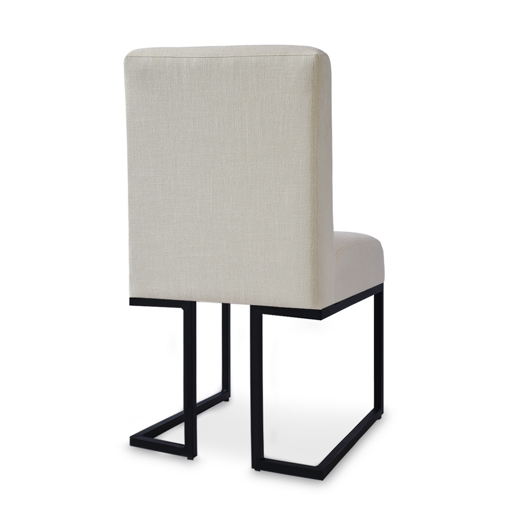 Dining Chair with Black Metal Legs (Set of 2)