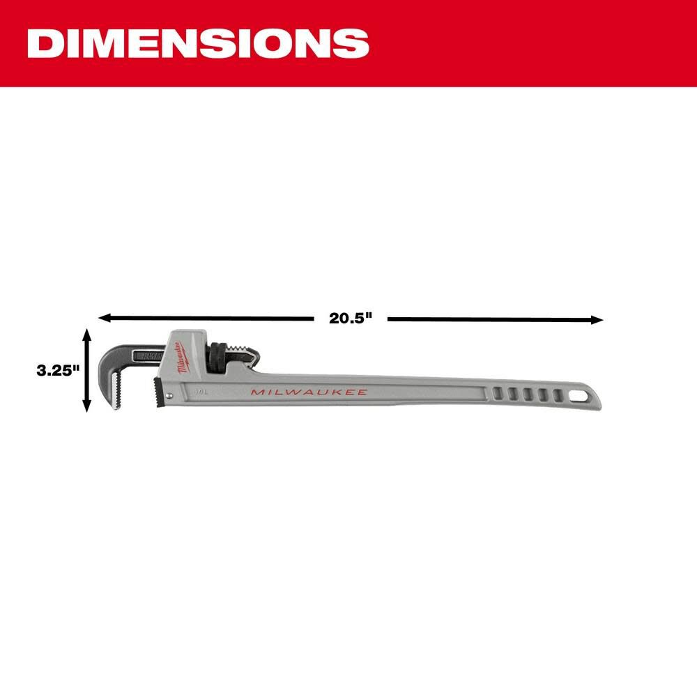 Milwaukee 14L Aluminum Pipe Wrench with POWERLENGTH Handle 48-22-7215 from Milwaukee