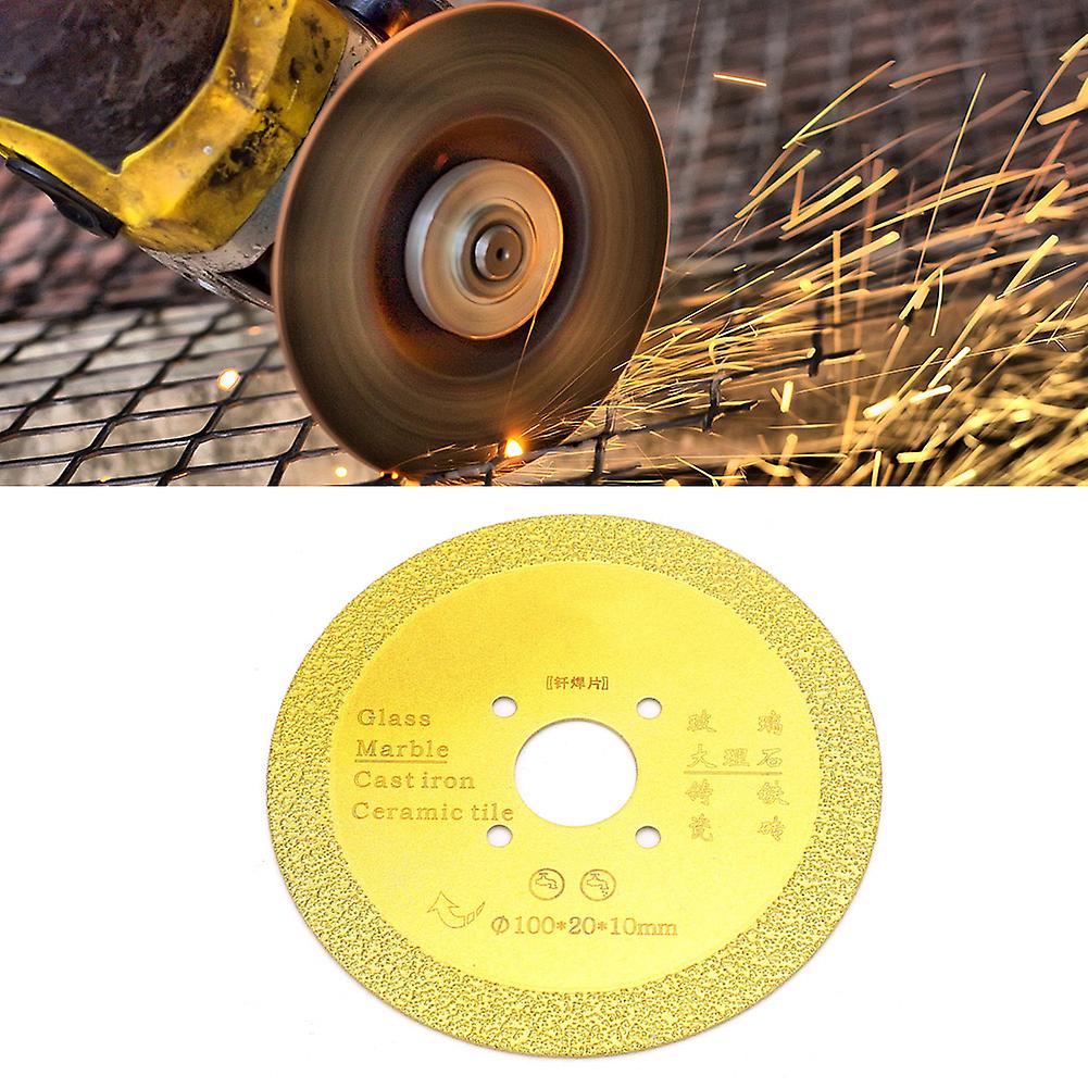 1pc 100*10mm Diamond Brazed Saw Blade Circular Saw Blade Porcelain Diamond Cutting Disc(#1)