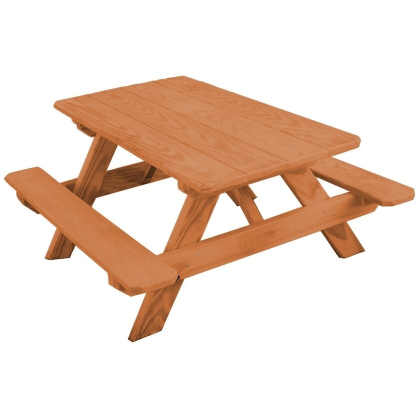 Kunkle Holdings， LLC Pine Kid's Picnic Table Walnut Stain