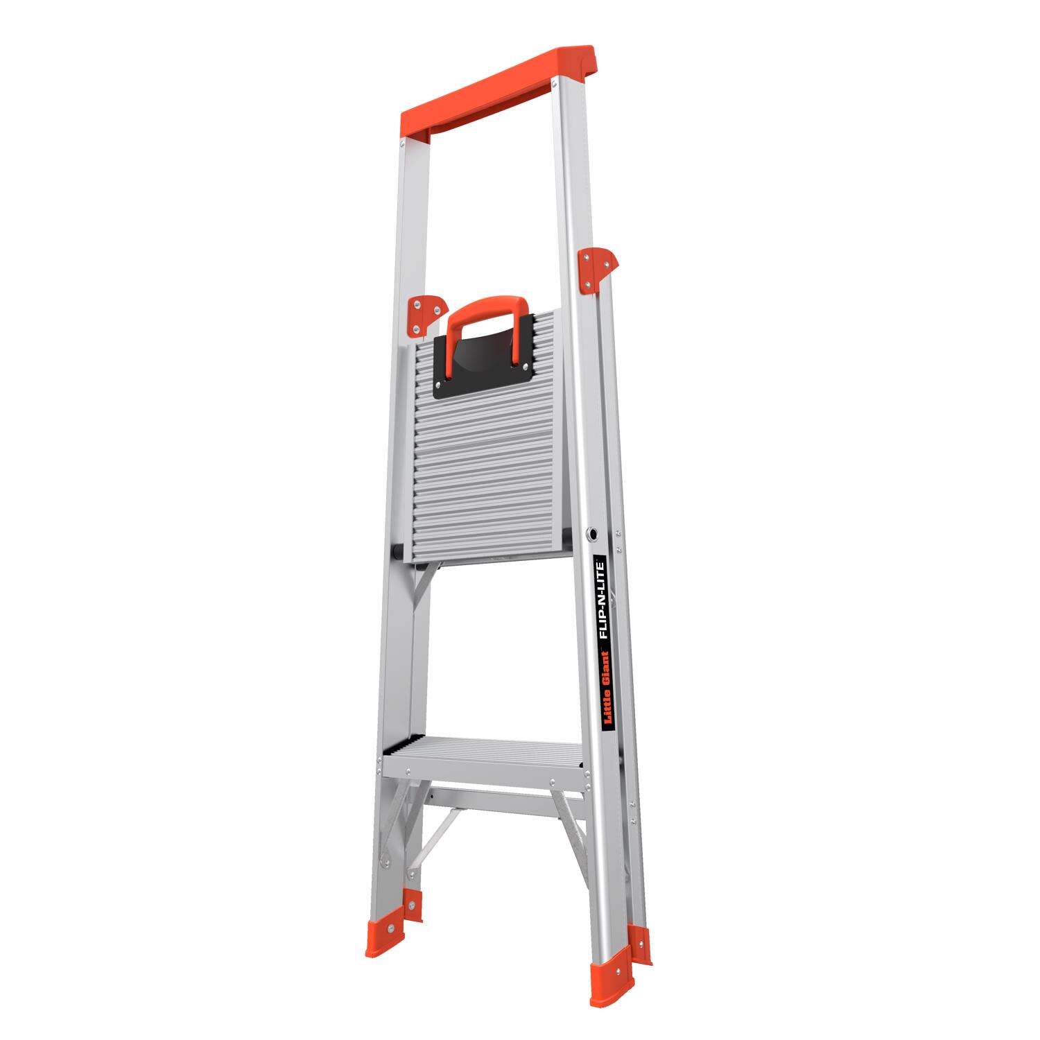 Little Giant Flip-N-Lite 4 ft. H Aluminum Step Ladder Type IA 300 lb. capacity