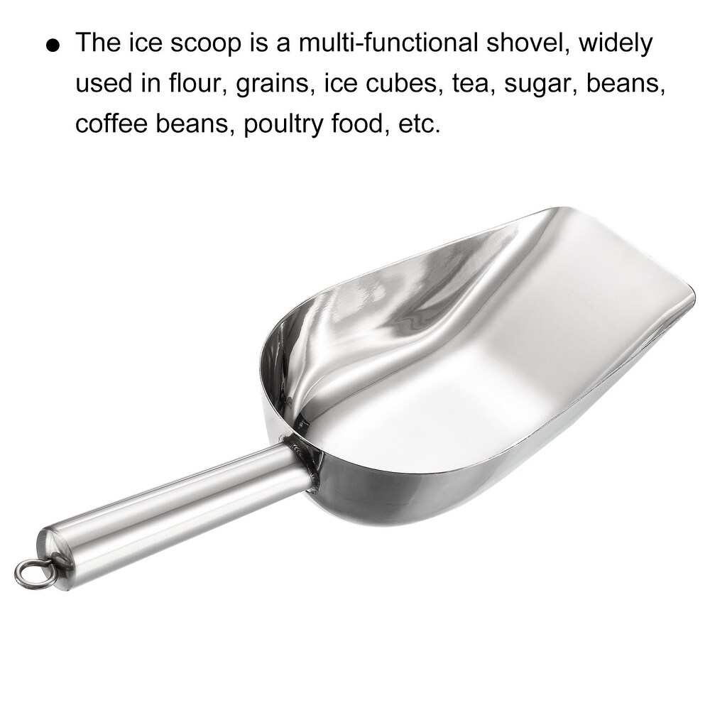 Ice Scoop with Hanging Loop Stainless Steel 10.6x2.8\