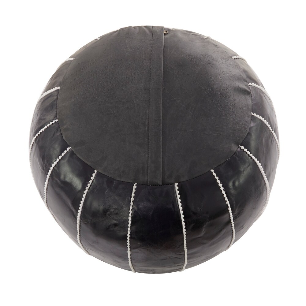 Leather Bohemian Pouf