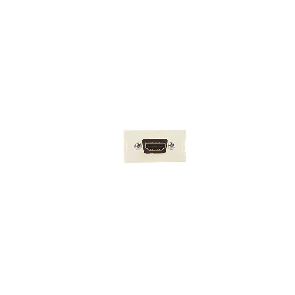 Leviton HDMI Feedthrough Multimedia Outlet System (MOS) Module Light Almond 41290-HDT