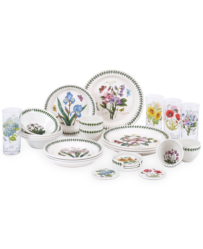 Portmeirion Botanic Garden 25-Pc. Dinnerware Set Service for 4