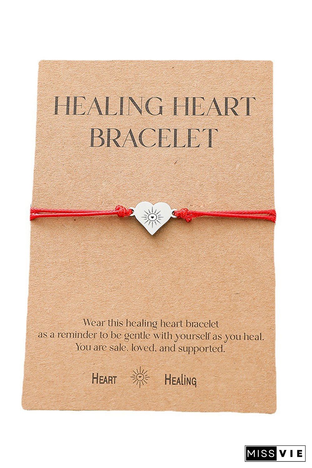 Stainless Steel Healing Heart Braided Bracelet Wholesale MOQ 5pcs