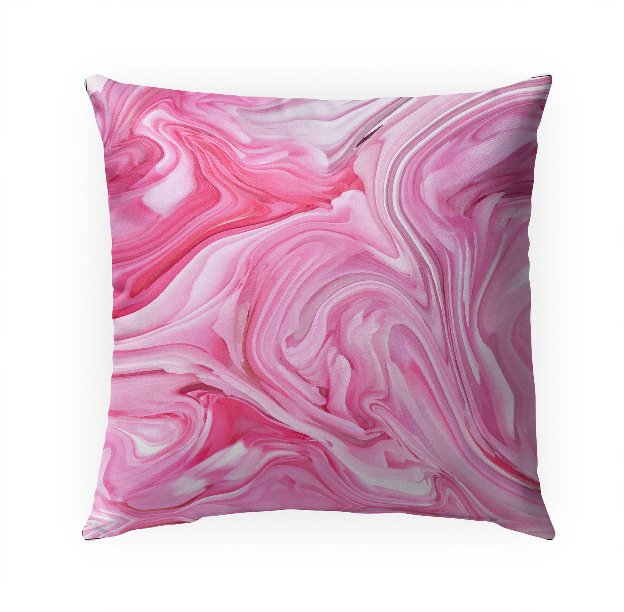 Pink Marble Outdoor Pillow by Kavka Designs