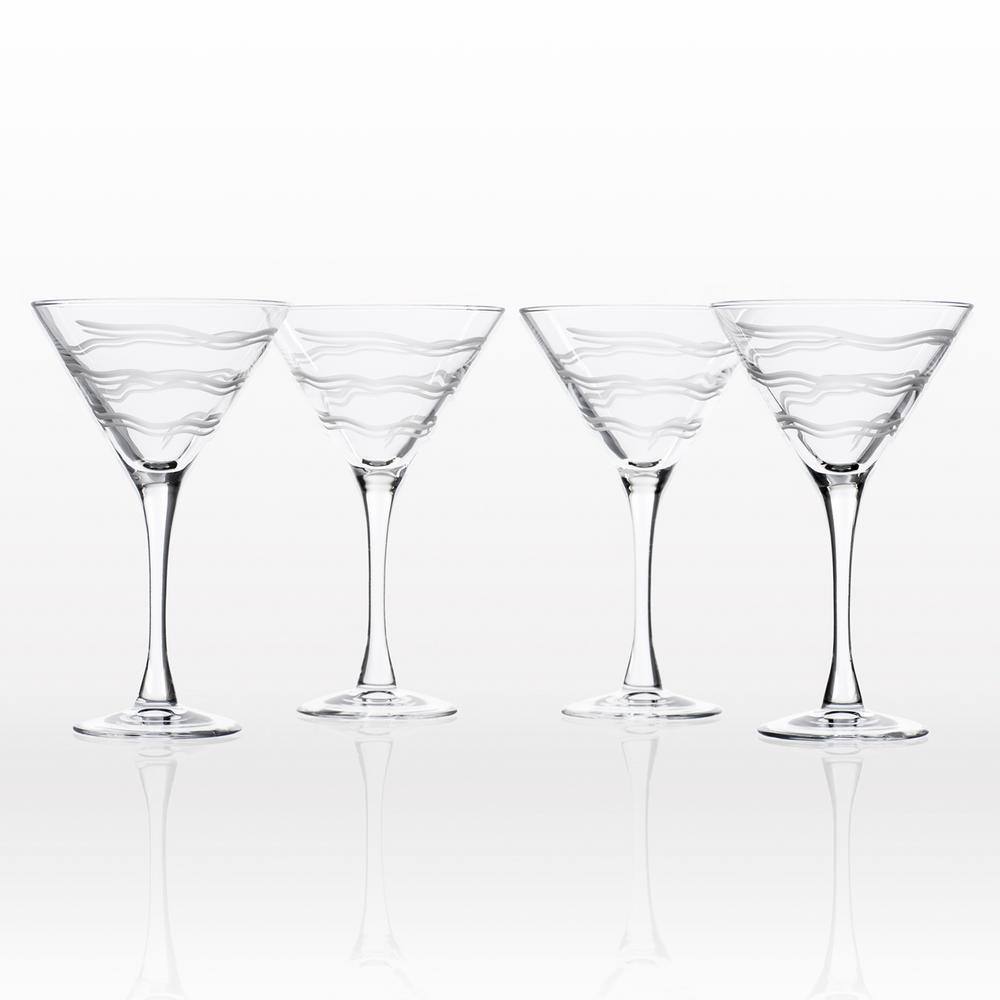 Rolf Glass Good Vibrations 10 oz. Clear Martini (Set of 4) 505138-S4