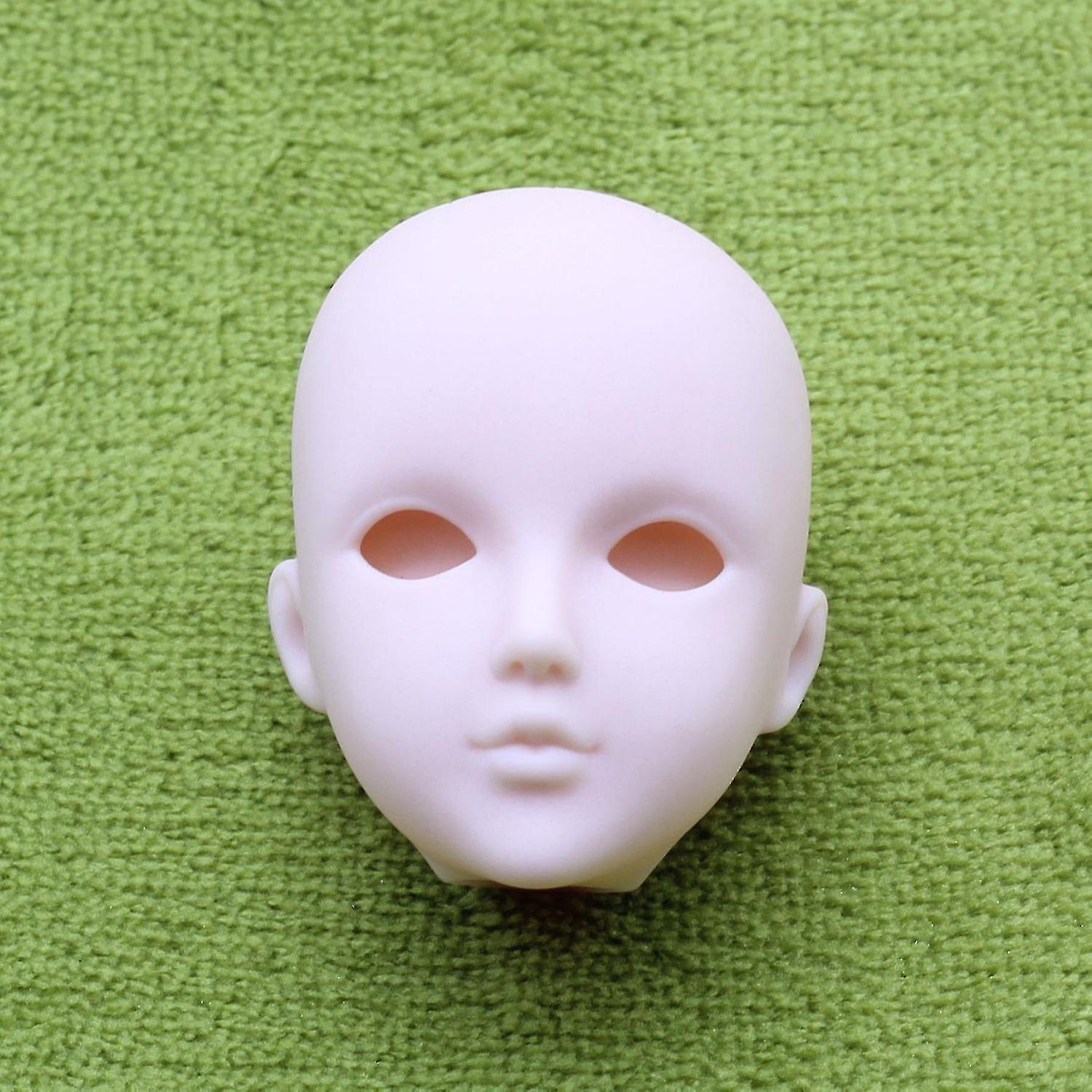 10pcs Soft Plastic Toy Practice Makeup Doll Head White Double-fold Eyelid Diy Heads For Bjd Make Up