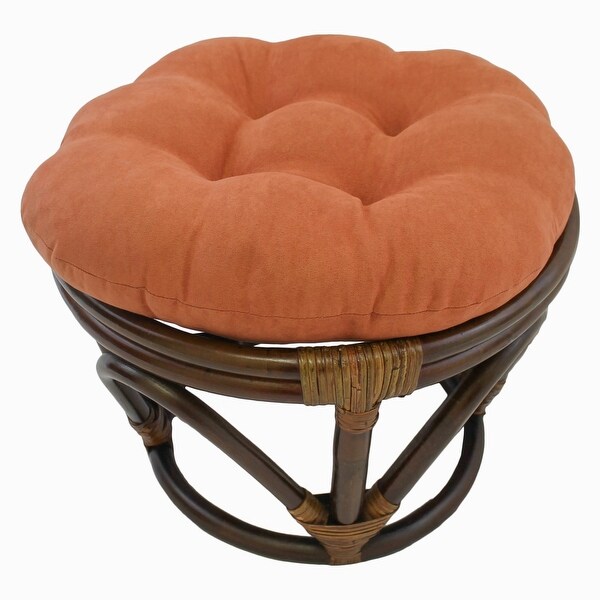 18-inch Round Microsuede Footstool/Ottoman Cushion (Cushion Only) - 18 x 18