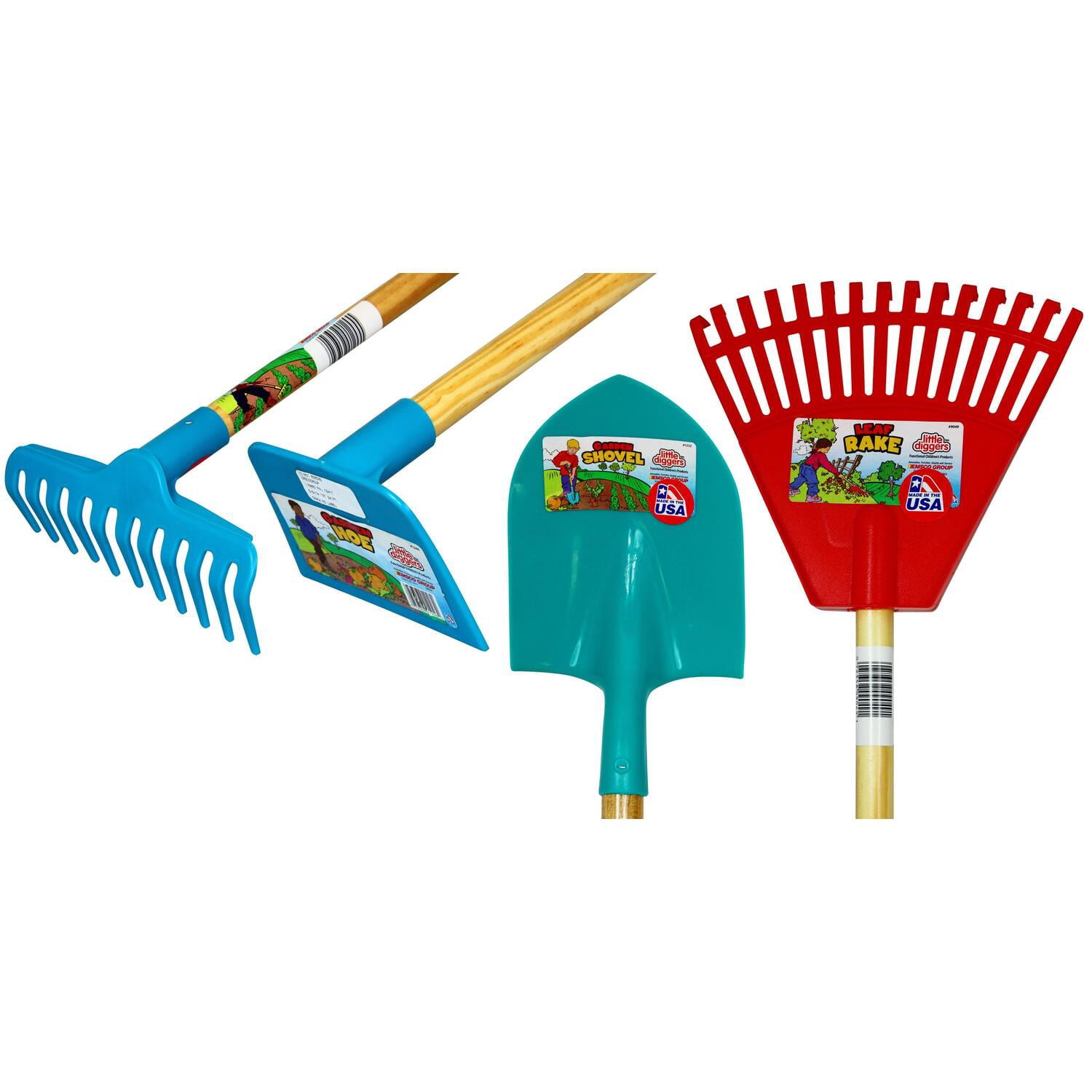 Little Diggers Kids Garden Tool Set – Four-Piece Set – Child Safe Tools – Garden with Your Kids