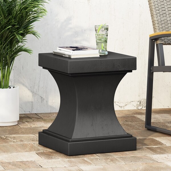 Smooth Look Outdoor Lightweight Concrete Side Table