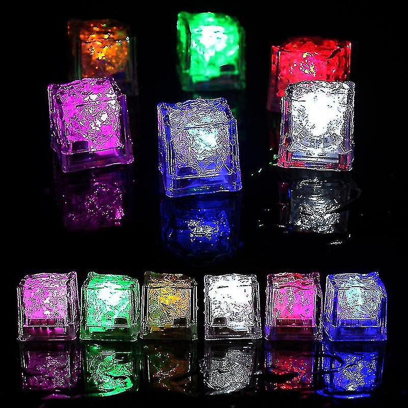 Glowing Ice Cube Colorful Touch Sensor Night Light Led Flashing Ice Cube