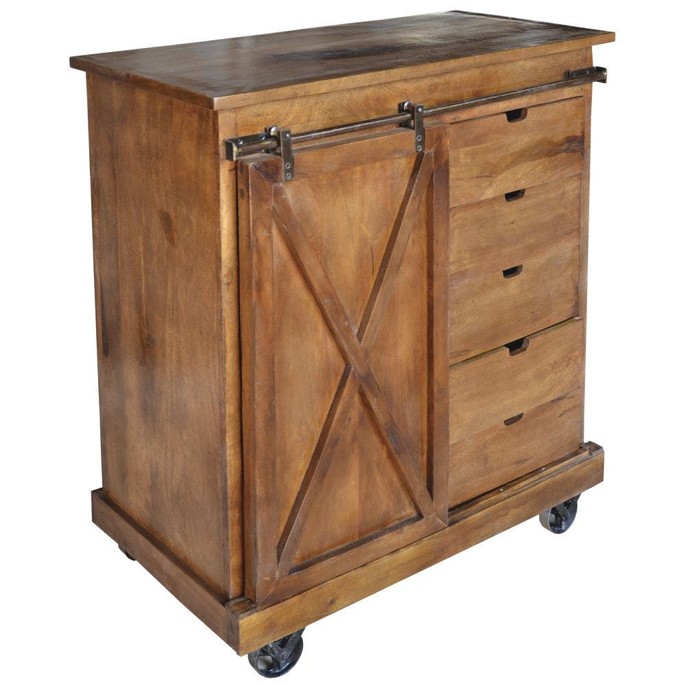 Central Exclusive Mango Wood Cart - 48