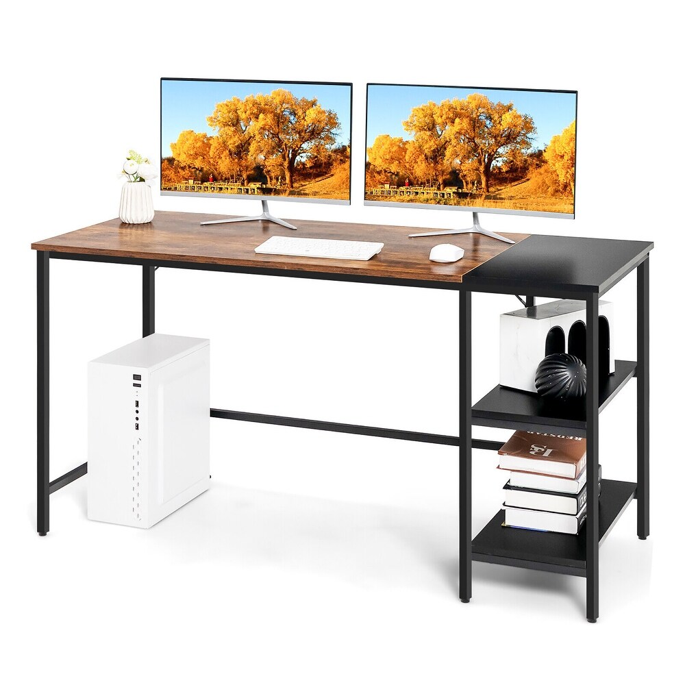 Costway 55'' Computer Desk Writing Workstation Study Table Home Office