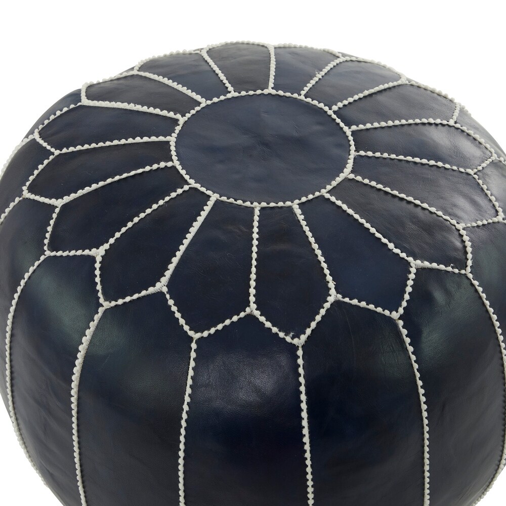 Leather Bohemian Pouf