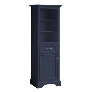 Home Decorators Collection Windlowe 22 in. W x 16 in. D x 65 in. H Floor Linen Tower in Navy Blue 15101-LT22-NB