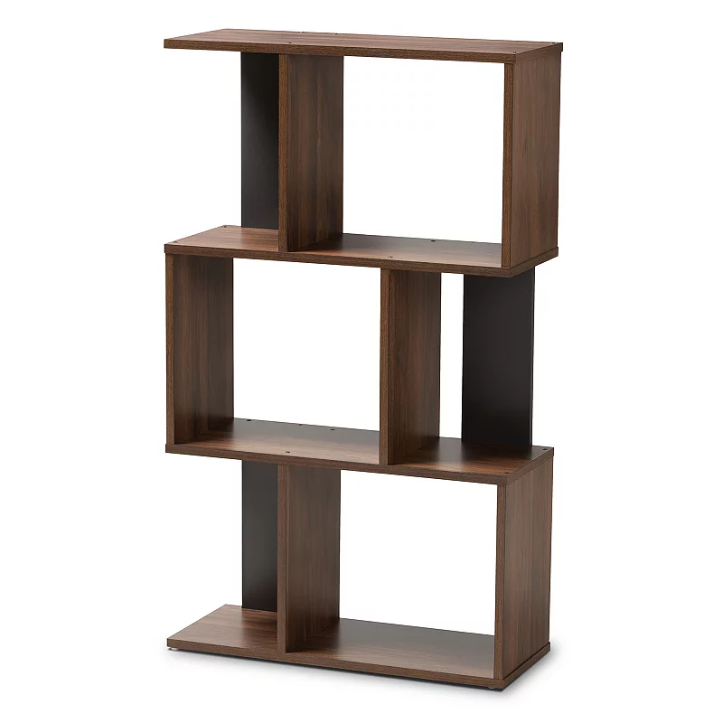 Baxton Studio Legende Walnut Shelving