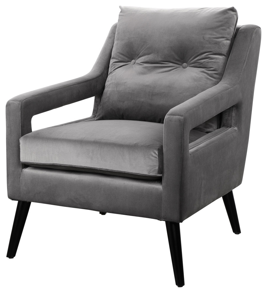 O  x27Brien Gray Armchair   Midcentury   Armchairs And Accent Chairs   by Modern Furniture LLC  Houzz