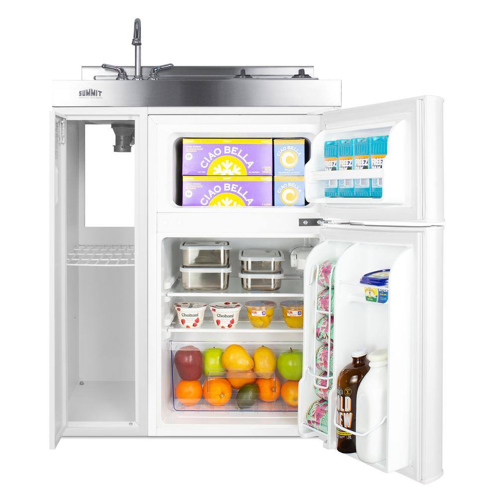 Summit Appliance 30 in. Compact Kitchen in White C30ELGLASS