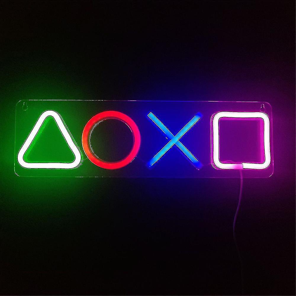 Born Pretty Led Neon Light Playstation Controller Game Icon Sign Room Decor Wall Hanging Lamp